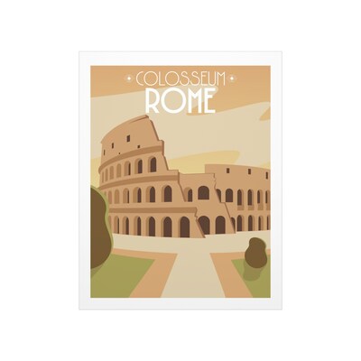 The Colosseum Rome Italy Premium Matte Travel Poster - image1